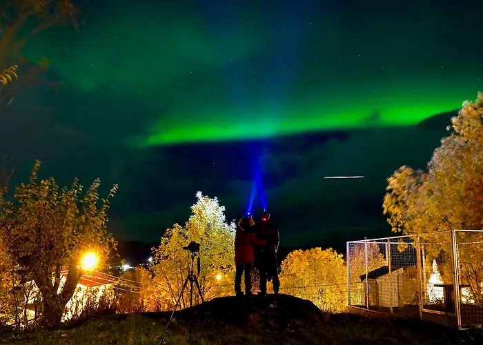 شقة Fredelig Med Utsiktsplass Til Nordlys ترومسو